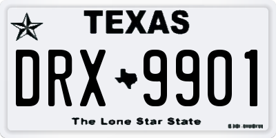 TX license plate DRX9901