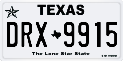 TX license plate DRX9915