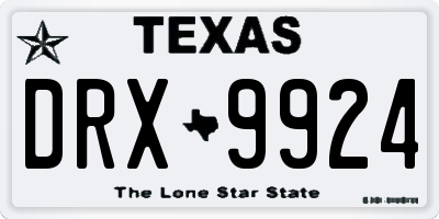 TX license plate DRX9924