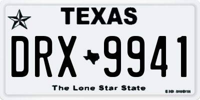 TX license plate DRX9941