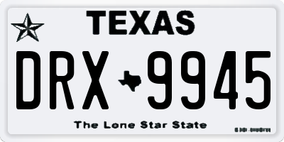 TX license plate DRX9945