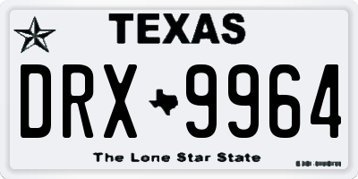 TX license plate DRX9964