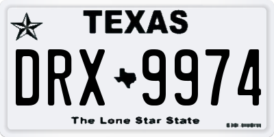 TX license plate DRX9974