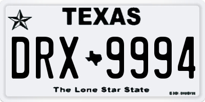 TX license plate DRX9994