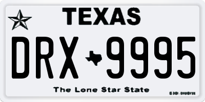 TX license plate DRX9995
