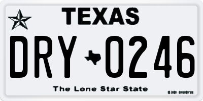 TX license plate DRY0246