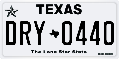 TX license plate DRY0440