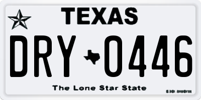 TX license plate DRY0446