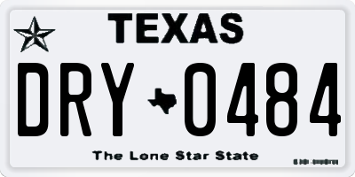 TX license plate DRY0484