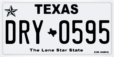 TX license plate DRY0595