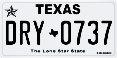 TX license plate DRY0737