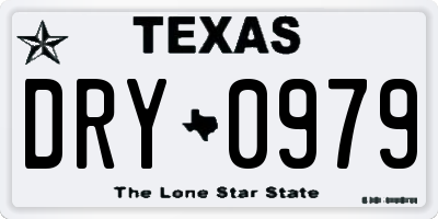 TX license plate DRY0979