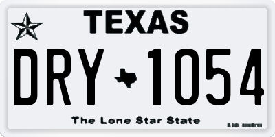 TX license plate DRY1054