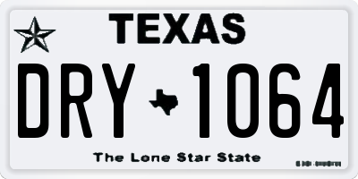 TX license plate DRY1064