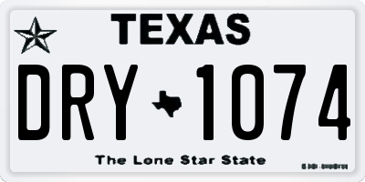 TX license plate DRY1074