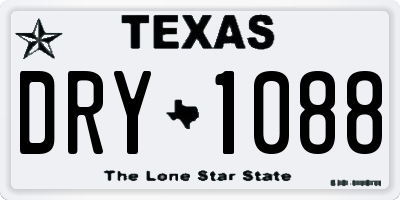 TX license plate DRY1088