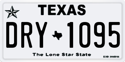 TX license plate DRY1095
