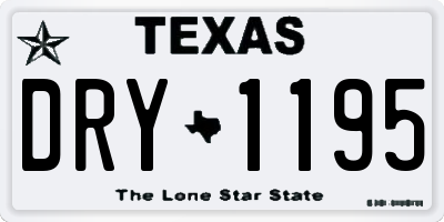 TX license plate DRY1195
