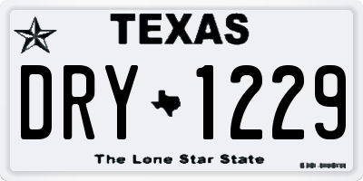 TX license plate DRY1229