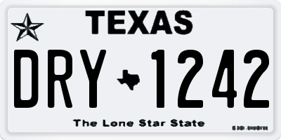 TX license plate DRY1242