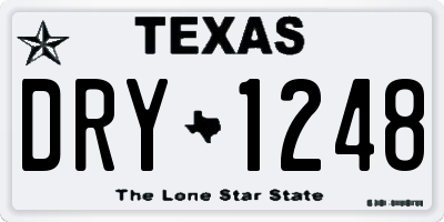 TX license plate DRY1248