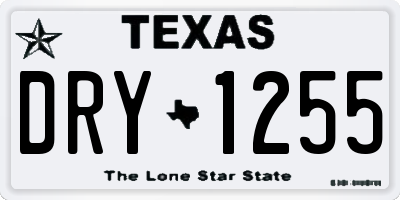 TX license plate DRY1255