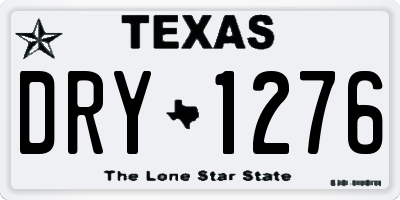 TX license plate DRY1276