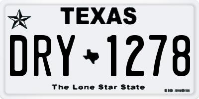 TX license plate DRY1278
