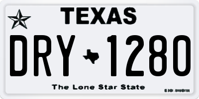 TX license plate DRY1280