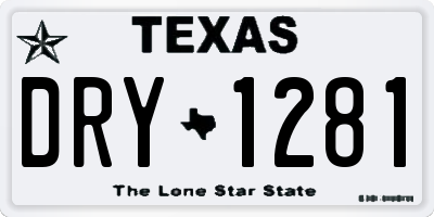 TX license plate DRY1281