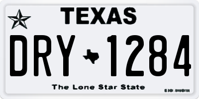 TX license plate DRY1284