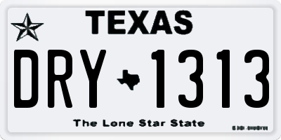 TX license plate DRY1313