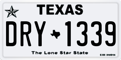 TX license plate DRY1339