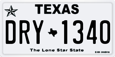 TX license plate DRY1340