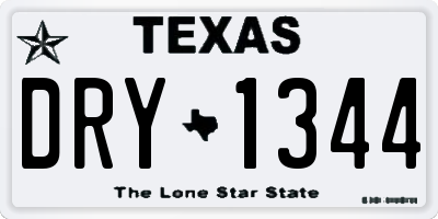 TX license plate DRY1344
