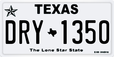 TX license plate DRY1350