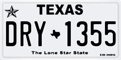 TX license plate DRY1355