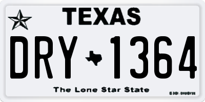TX license plate DRY1364