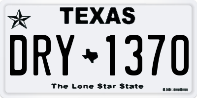 TX license plate DRY1370