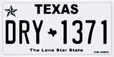 TX license plate DRY1371