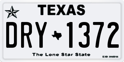 TX license plate DRY1372