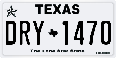 TX license plate DRY1470