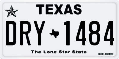 TX license plate DRY1484