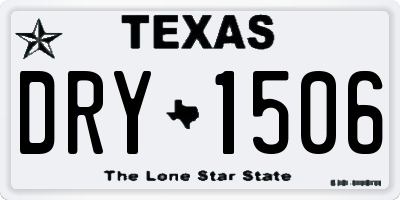 TX license plate DRY1506