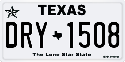 TX license plate DRY1508