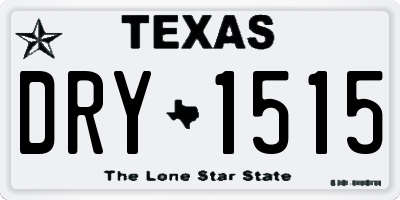 TX license plate DRY1515