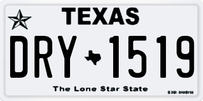 TX license plate DRY1519