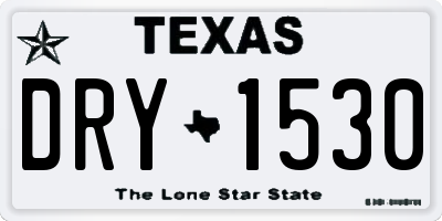 TX license plate DRY1530