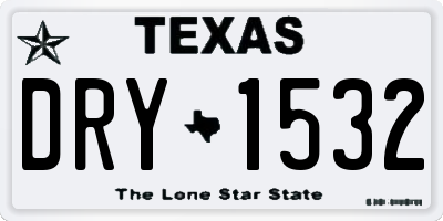 TX license plate DRY1532