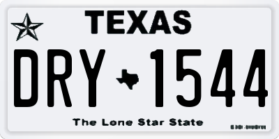 TX license plate DRY1544